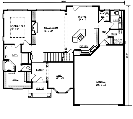 2 story house floor plans. Main Floor Plan of House Plan